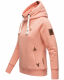 Navahoo Damen Sweatshirt Hoodie mit Kapuze Apricot Größe S - Gr. 36