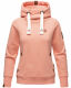 Navahoo Damen Sweatshirt Hoodie mit Kapuze Apricot Größe M - Gr. 38