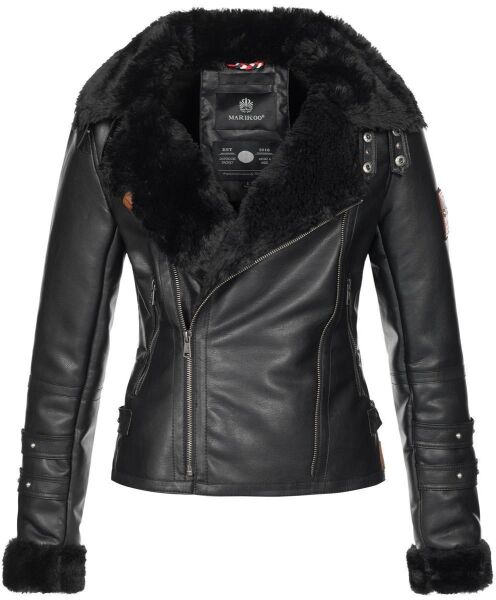 Marikoo Kokoo ladies faux leather jacket - Black-Gr.XS