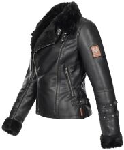 Marikoo Kokoo ladies faux leather jacket - Black-Gr.XS