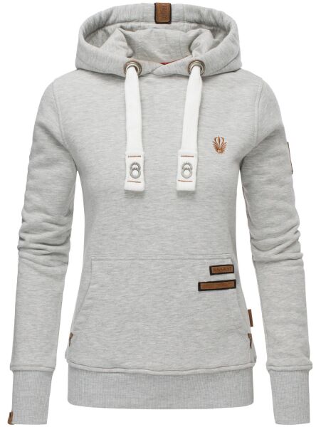 Navahoo Damlaa ladies hoodie sweatshirt hoodie Hellgrau-Gr.S