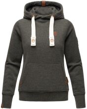 Navahoo Damlaa Damen Kapuzenpullover Sweatshirt Hoodie Dunkelgrau - Melange Größe XXL - Gr. 44