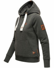 Navahoo Damlaa Damen Kapuzenpullover Sweatshirt Hoodie Dunkelgrau - Melange Größe XXL - Gr. 44