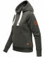 Navahoo Damlaa Damen Kapuzenpullover Sweatshirt Hoodie Dunkelgrau - Melange Größe XXL - Gr. 44