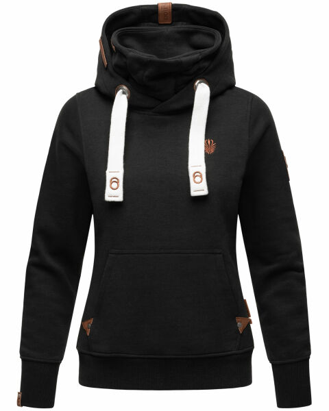 Navahoo Raniaa Damen Sweatshirt Hoodie Pullover Pulli Sweater Kapuze Schwarz Größe XXL - Gr. 44