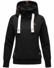 Navahoo Raniaa Damen Sweatshirt Hoodie Pullover Pulli Sweater Kapuze Schwarz Größe XXL - Gr. 44