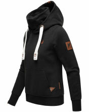 Navahoo Raniaa Damen Sweatshirt Hoodie Pullover Pulli Sweater Kapuze Schwarz Größe XXL - Gr. 44