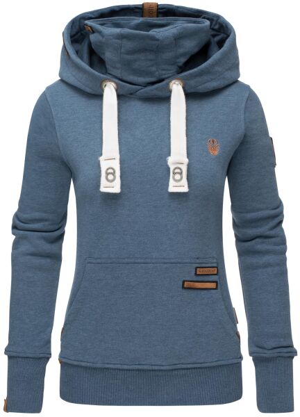 Navahoo Raniaa ladies sweatshirt hoodie pullover sweater hoodie Navy - Melange Größe S - Gr. 36