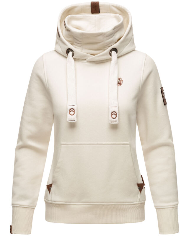 Navahoo Raniaa Damen Sweatshirt Hoodie Pullover Pulli Sweater Kapuze Wei&szlig; Gr&ouml;&szlig;e XL - Gr. 42