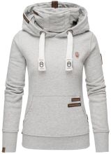Navahoo Raniaa ladies sweatshirt hoodie pullover sweater hoodie Hellgrau - Melange Größe S - Gr. 36
