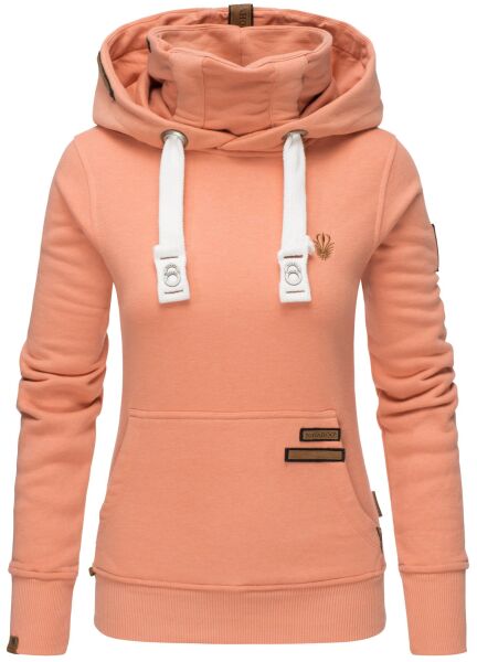 Navahoo Raniaa Damen Sweatshirt Hoodie Pullover Pulli Sweater Kapuze Apricot - Melange Größe S - Gr. 36