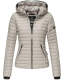 Navahoo Ladies Jacket Quilted Jacket Transition Jacket Quilted Kimuk NEW B348 Light Grey Size M - Size 38