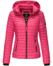 Marikoo Samtpfote leichte Damen Steppjacke Pink...