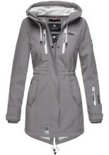Marikoo Zimtzicke Damen lange Softshell Jacke B614 Grau Größe M - Gr. 38