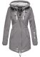 Marikoo Zimtzicke Damen lange Softshell Jacke B614 Grau Größe M - Gr. 38