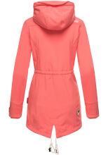 Marikoo Zimtzicke Damen lange Softshell Jacke B614 Coral Größe S - Gr. 36