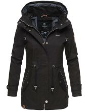 Marikoo Nyokoo Damen Herbst Frühling Übergangsjacke Schwarz-Gr.XS