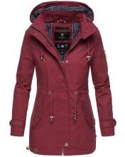 Marikoo Nyokoo Damen Herbst Fr&uuml;hling &Uuml;bergangsjacke Bordeaux-Gr.M
