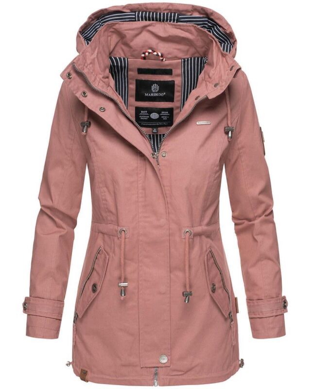 Marikoo Nyokoo Damen Herbst Frühling Übergangsjacke Rosa
