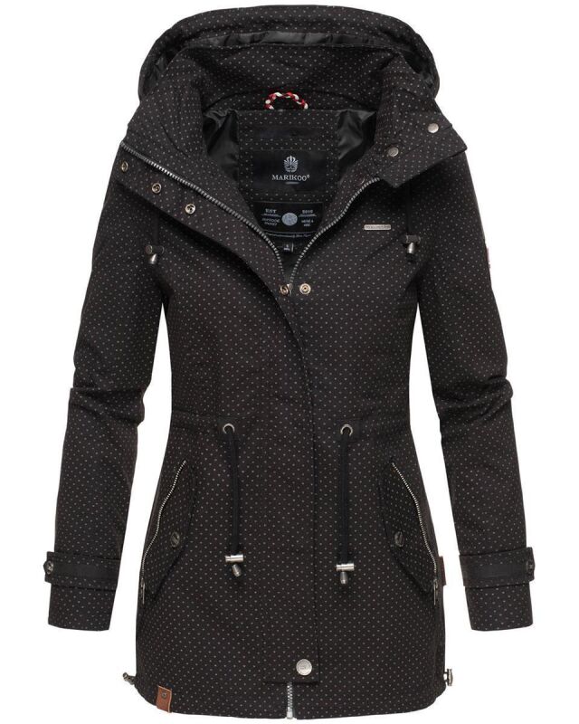 Marikoo Nyokoo Damen Herbst Frühling Übergangsjacke Schwarz-WP-Gr.S