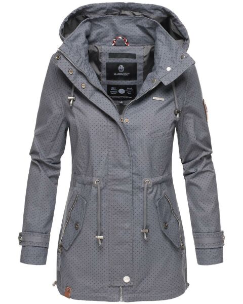 Marikoo Nyokoo Damen Herbst Frühling Übergangsjacke Dunkelgrau-WP-Gr.XS