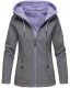 Marikoo Chuu Damen 2 in1 Wendejacke Anthrazit-Gr.S