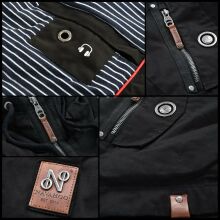 Navahoo Wekoo Damen Übergangsjacke mit Kapuze Schwarz  Größe XS - Gr. 34