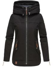 Navahoo Wekoo Damen Übergangsjacke mit Kapuze Schwarz  Größe S - Gr. 36