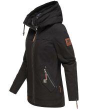 Navahoo Wekoo Damen Übergangsjacke mit Kapuze Schwarz  Größe XXL - Gr. 44