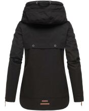 Navahoo Wekoo Damen Übergangsjacke mit Kapuze Schwarz  Größe XXL - Gr. 44