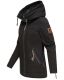 Navahoo Wekoo Damen Übergangsjacke mit Kapuze Schwarz  Größe XXL - Gr. 44