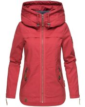 Navahoo Wekoo Damen Übergangsjacke mit Kapuze Rot Größe XS - Gr. 34