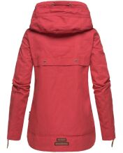 Navahoo Wekoo Damen Übergangsjacke mit Kapuze Rot Größe S - Gr. 36