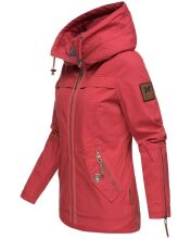 Navahoo Wekoo Damen Übergangsjacke mit Kapuze Rot Größe L - Gr. 40