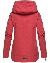 Navahoo Wekoo Damen Übergangsjacke mit Kapuze Rot Größe L - Gr. 40