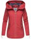 Navahoo Wekoo Damen Übergangsjacke mit Kapuze Rot Größe L - Gr. 40
