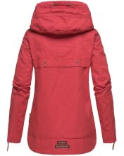 Navahoo Wekoo Damen &Uuml;bergangsjacke mit Kapuze Rot Gr&ouml;&szlig;e XL - Gr. 42