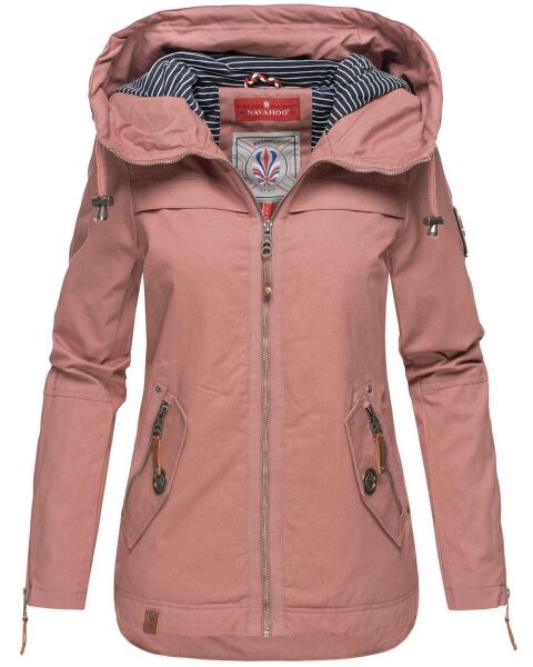 Navahoo Wekoo Damen Übergangsjacke mit Kapuze Rosa Größe XS - Gr. 34