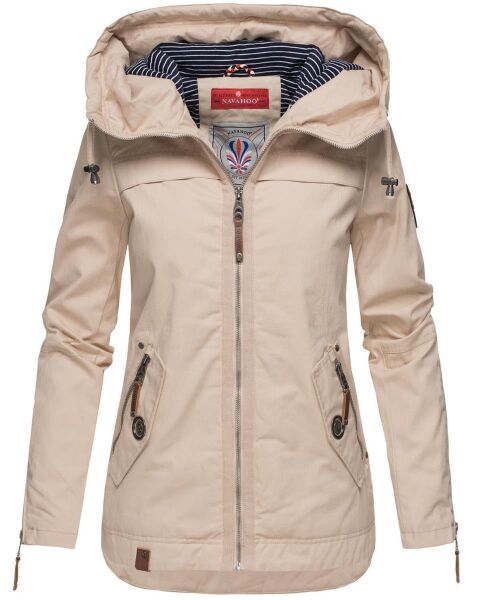 Navahoo Wekoo ladies spring jacket with hood - Beige-Gr.XS