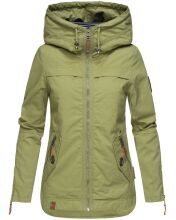 Navahoo Wekoo Damen Übergangsjacke mit Kapuze Grün Größe XS - Gr. 34