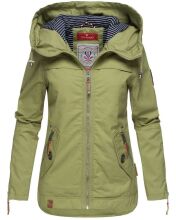 Navahoo Wekoo Damen Übergangsjacke mit Kapuze Grün Größe M - Gr. 38