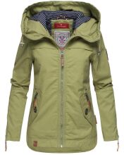 Navahoo Wekoo Damen Übergangsjacke mit Kapuze Grün Größe L - Gr. 40