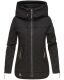 Navahoo Wekoo Damen Übergangsjacke mit Kapuze Schwarz Muster Größe S - Gr. 36