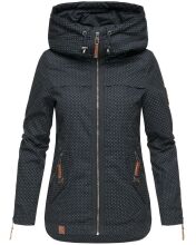 Navahoo Wekoo Damen Übergangsjacke mit Kapuze Navy Muster Größe S - Gr. 36