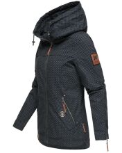 Navahoo Wekoo Damen Übergangsjacke mit Kapuze Navy Muster Größe S - Gr. 36