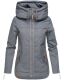 Navahoo Wekoo ladies spring jacket with hood - Dark Gray-MD-Gr.XS