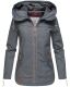 Navahoo Wekoo ladies spring jacket with hood - Dark Gray-MD-Gr.S