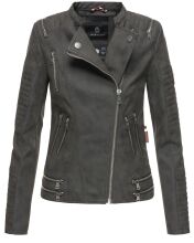 Marikoo Akikoo ladies faux leather jacket - Black-Gr.XS