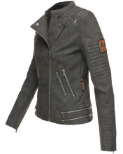 Marikoo Akikoo ladies faux leather jacket - Black-Gr.XS