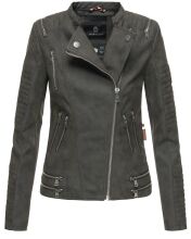 Marikoo Akikoo ladies faux leather jacket - Black-Gr.S